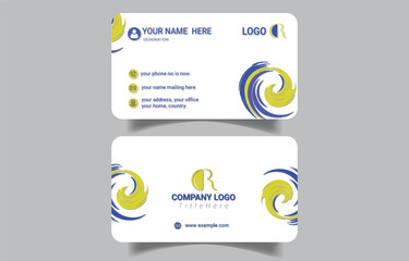 Realistic Trendy Business Card Layout