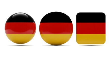 Obraz premium Geometric Shapes with Black Red and Yellow Stripes