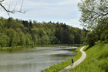 Le lac principal en pleine forêt au domaine provincial de Chevetogne à Ciney (Dinant)