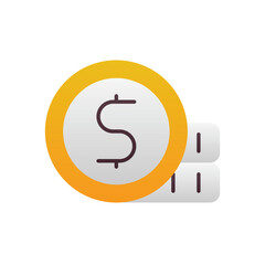 Coins Vector icon
