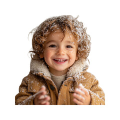 Joyful Toddler in Winter Wonderland A Portrait of Childlike Delight