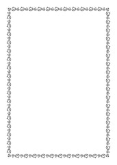 シンプルな手書きのかわいいくりの四角フレーム