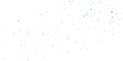 Vector abstract blue background frame of geometric shapes. Circular ornament. Pattern of dots  particles  molecules  fragments modern abstract simple art