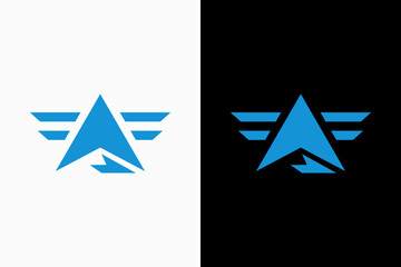 Mountain Wing Vector Logo Premium 