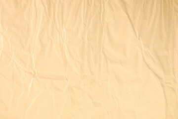 Crumpled craft brown paper texture