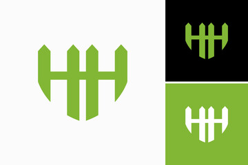 Shield Fence Vector Logo Premium 