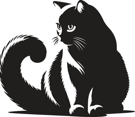 Fototapeta premium Cat Silhouette