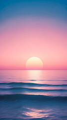 Fototapeta premium Serene Sunset Over Calm Ocean Waters