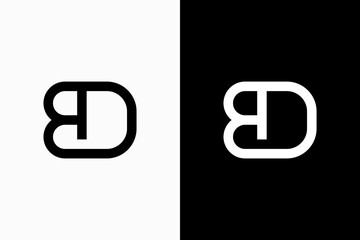 Initials BD Vector Logo Premium 