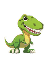 Cartoon Illustration of a Tyrannosaurus Rex isolated