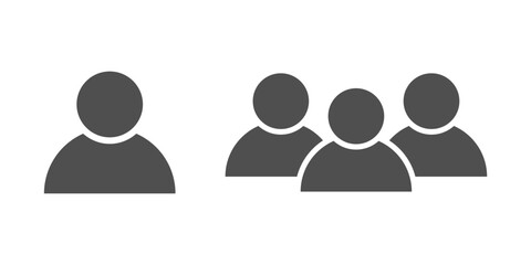 vector people icon on transparent background
