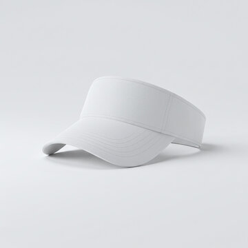 White visor cap mockup
