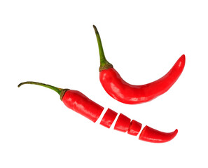 raw chili pepper isolated