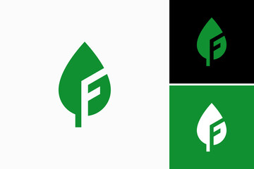 F Leaf Vector Logo Premium 