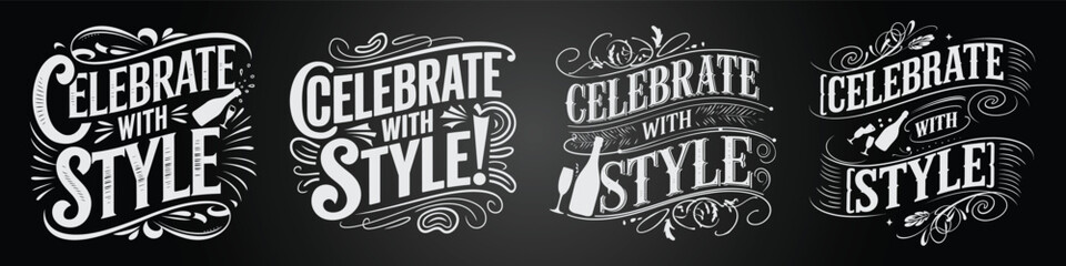 Chalk Style Illustration with Joyful Minimal & Festive Concepts