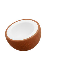 Vibrant Coconut Half