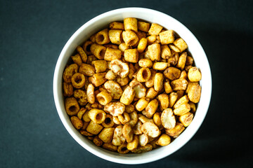 Bowl of Tasty Savoury Healthy Sweet Chilli Finger Food Snacks
