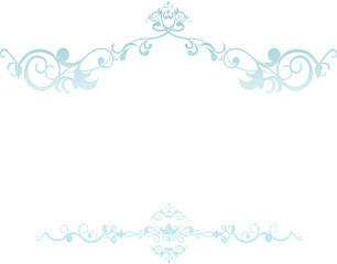 Light Blue Decorative Swirl Divider Elements