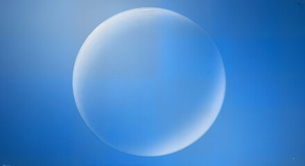 Fototapeta premium Soft Blue Bubble with Glowing Halo Effect