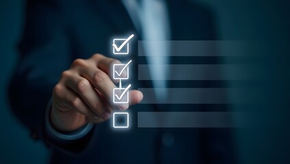 Corporate Task Flow Interface with Validation Icons