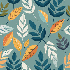 seamless background with leaves, seamless floral pattern, seamless pattern with leaves, 