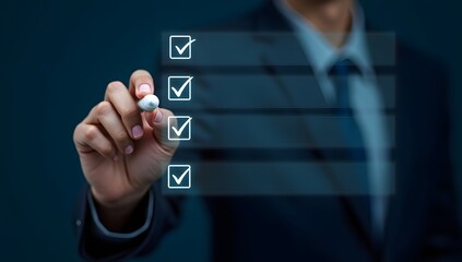 Digital Productivity Interface with Highlighted Option