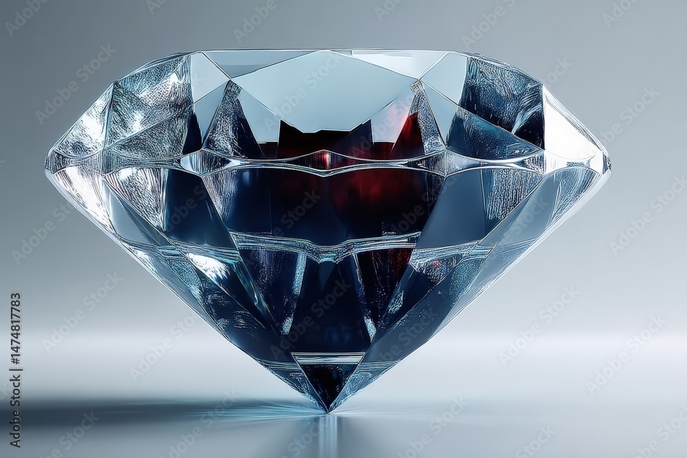 Leinwandbilder sparkling diamond displayed on a reflective surface in a well-lit studio setting