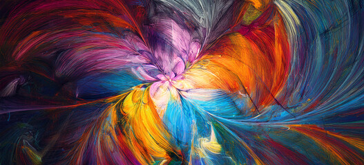 Naklejka na ściany i meble Abstract art background colorful wallpaper design Painting texture. Modern artistic pattern.