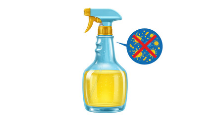 Isolated Spray Bottle with Disinfectant Icon