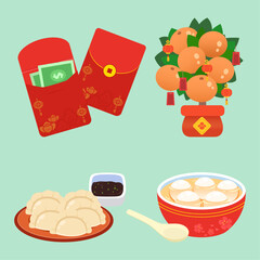 lunar new year cartoon illustration