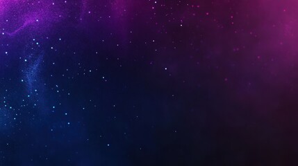 Cosmic nebula of purple and blue hues, dotted with sparkling particles