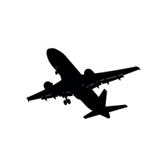 Obraz premium silhouette of airplane vector illustration