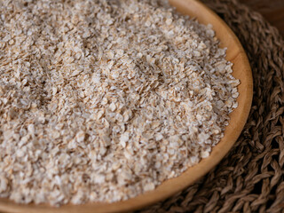 organic Instant Oatmeal or oat flakes pattern background.