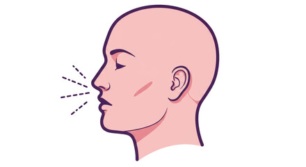 Isolated Sneezing Person