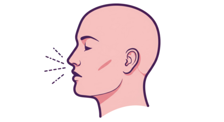 Isolated Sneezing Person