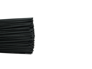 Black spaghetti with cuttlefish ink isolated Italian pasta