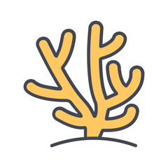 Obraz premium Coral Vector Icon