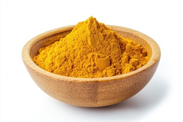 Turmeric powder in a wooden bowl (1)