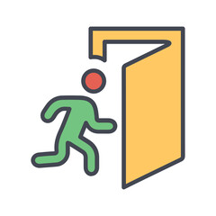 Evacuation Vector Icon