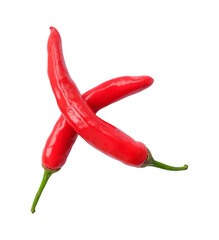 cross red hot chili peppers isolated