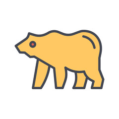 Grizzly Bear Vector Icon