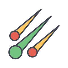 Meteor Shower Vector Icon
