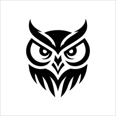 simple vector logo icon owl head