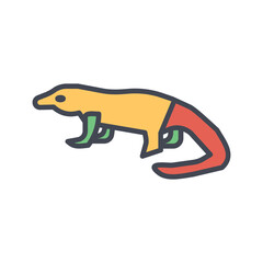 Komodo Dragon Vector Icon