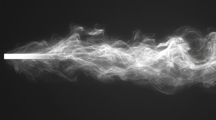 Abstract energy blast with ethereal smoke trails