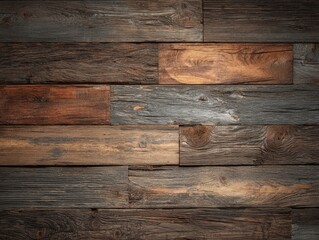 Obraz premium Rustic Wood Plank Wall Paneling