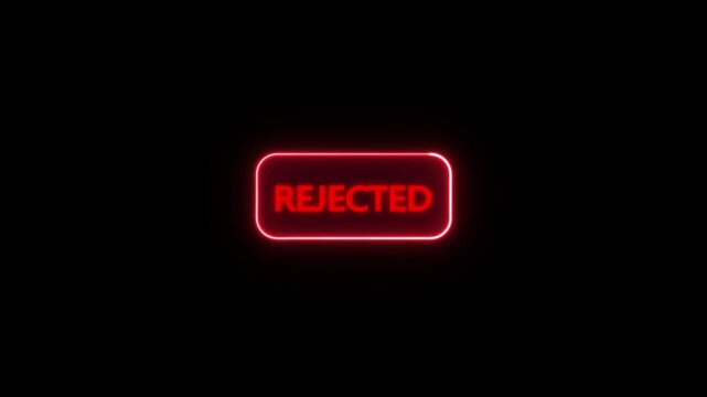 stamper on document with the text rejected