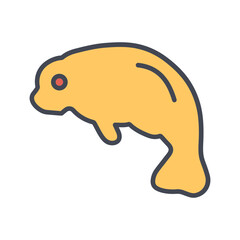 Manatee Vector Icon