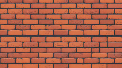Obraz premium Seamless Texture of Red Brick Wall with Dark Mortar for Backgrounds and Design Projects