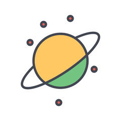 Planetary Rings Vector Icon © Muhammad